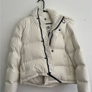 Aritzia Cream Puffer Jacket